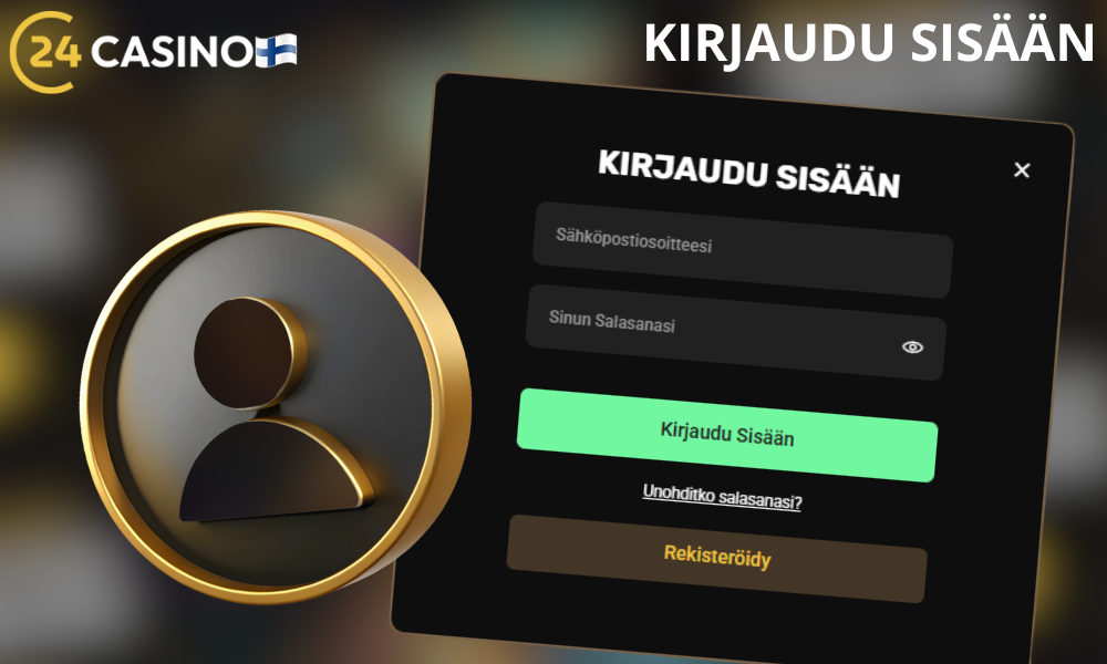 Yksinkertaiset ohjeet 24casino henkilökohtaisen tilisi syöttämiseen